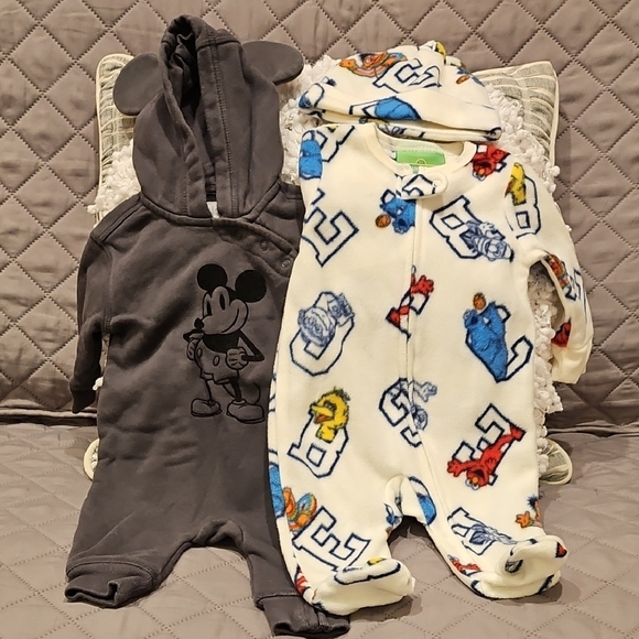 Disney and Sesame Street Other - Gap Disney Baby Mickey Mouse and Sesame Street Onsies